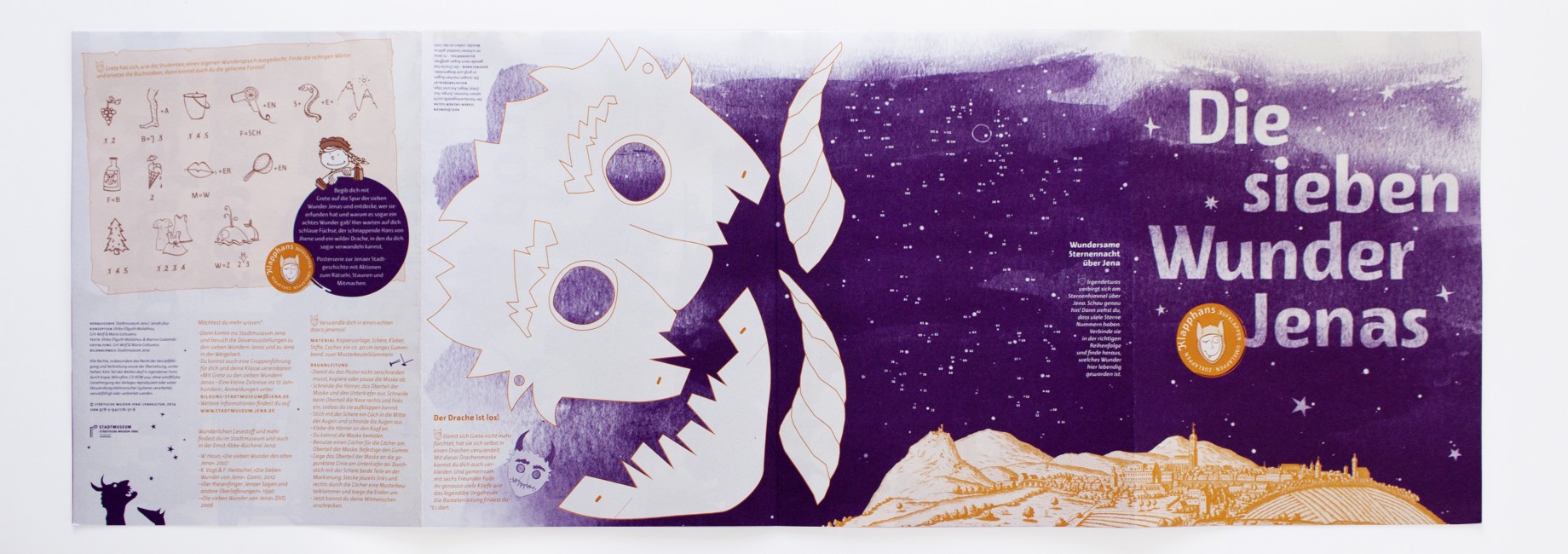 Klapphans · halb ausgefaltetes Poster